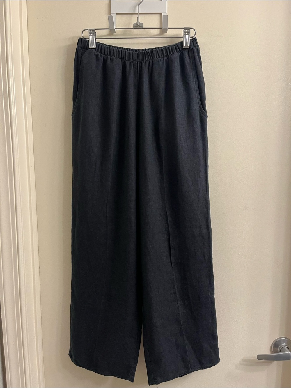 Flax 100% Linen Pants Black